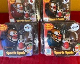 4 NFL Mr Potato Head Sports Spuds  3  Texans, Cardinal, Eagles, Ravens
