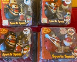 4 NFL Mr Potato Head Sports Spuds  2  Broncos, Cleveland Browns, Ohio State, Dolphins