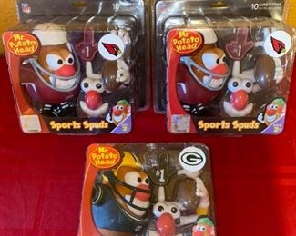 3 NFL  Mr Potato Head Sports Spuds  Greenbay, Cardinals