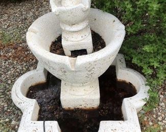 White Garden Water Fountain
