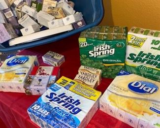 Large Lot of Bath Soaps Scale