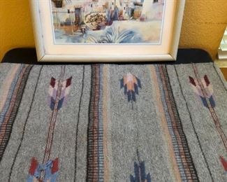 Gray Southwest Rug and Picture