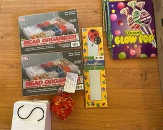 Bead Organizer, Hummingbird Feeder, Notebooks