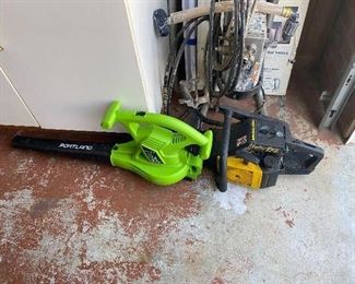 Blower and Chainsaw