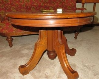 Victorian Eastlake Round Coffee Table