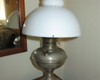 Pewter Electric Oil Lamp