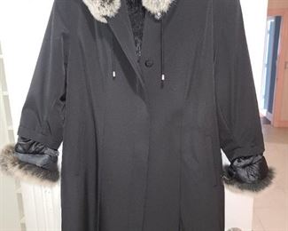Black Hydra Jacket With Fox Trim & Rabbit Liner ($250)