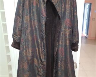 Brown SH Nutria Lined Taffeta Coat ($250)