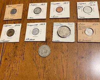 Various foreign coins
