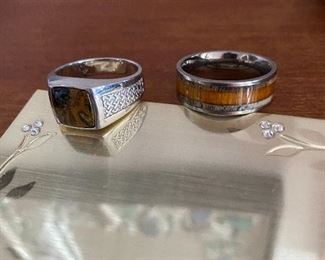 Titanium and sterling ring