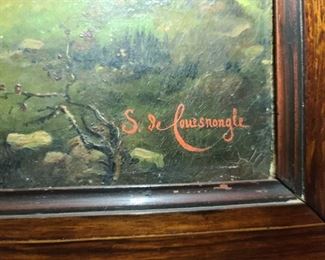 Antique Painting Signed By S. De Louesnongle