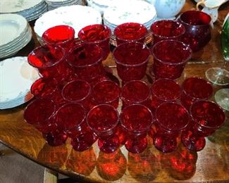 Red Glass Goblets