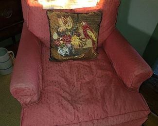 Red Upholstered Armchair