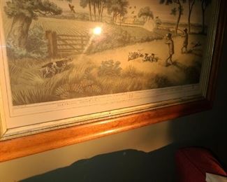 "Partridge Shooting II" Hunting Framed Print