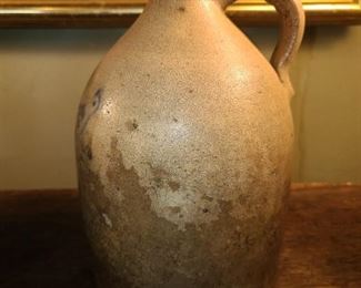 "Fort Edward Pottery Co." Signed Pottery Jug With Blue Bird