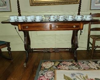 Stunning Harp Accented Console Table