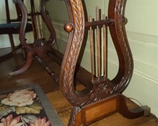 Stunning Harp Accented Console Table