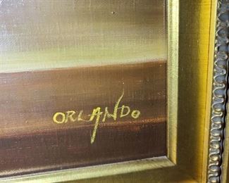 "Orlando" Signed Floral Painting