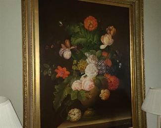 "Orlando" Signed Floral Painting