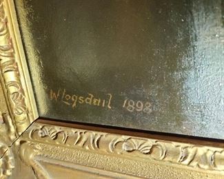 "W. Loqsdail 1898" Signed Antique Painting