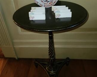 Small Black & Gold Spindle Table