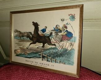 "Bound To Smash Or Caught By The Wool" Framed Print