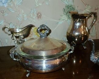 Assorted Silver Plated Serving Pieces