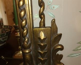 Large Gold Gilded Mirror With Carved Details