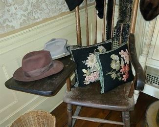 Antique Rocking Chair With Fashion Accessories