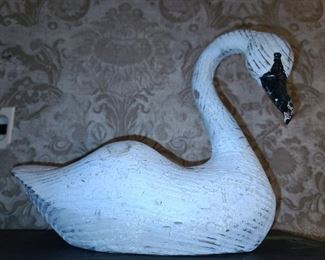Hand Carved Wooden Duck Decoy Signed By "W. Ray Freden"