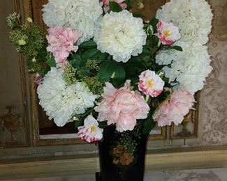 Floral Arrangement In Metal Tin