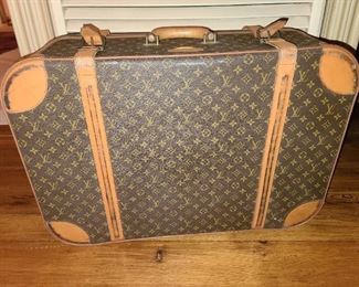 Genuine Louis Vuitton Luggage Bag With Buckles & Handle