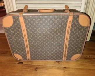 Genuine Louis Vuitton Luggage Bag With Buckles & Handle