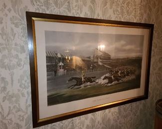 "The Winning Post" Horse Racing Framed Print