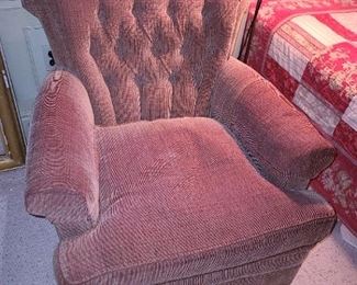 Red Upholstered Armchair