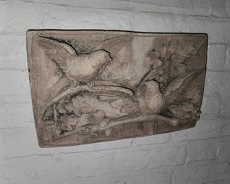 Concrete Bird Wall Sculpture