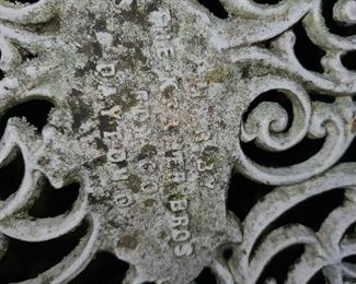 Antique Dayton, Ohio Cast Iron Bench