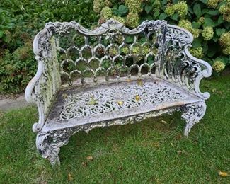 Antique Dayton, Ohio Cast Iron Bench