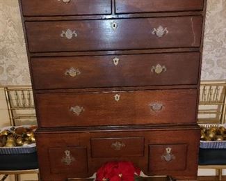 Antique Tall Dresser With Original Hardware