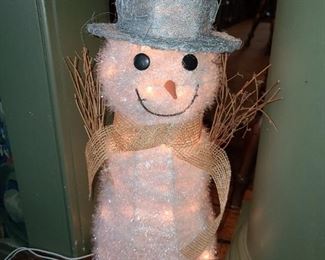 Light Up Tinsel Snowman