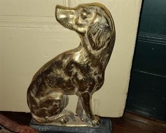Dog Brass Doorstop