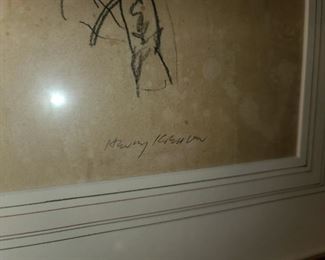 Signed Horse Jockey Framed Artwork