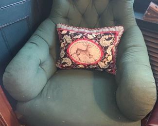 Green Upholstered Armchair