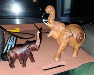 Carved Wooden Elephants