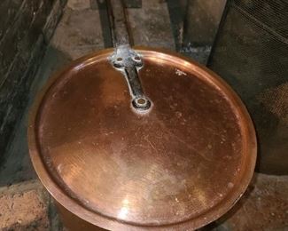 Antique L.F.D.&H. N.Y. 43 & 45 Wooster Street Hand Forged Copper Pots With Pans (4 Piece Set Available)