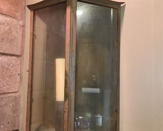 Antique Black Tin Wall Mounted Lanterns