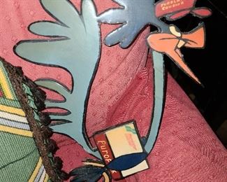 Vintage Handmade Handpainted Wooden Road Runner