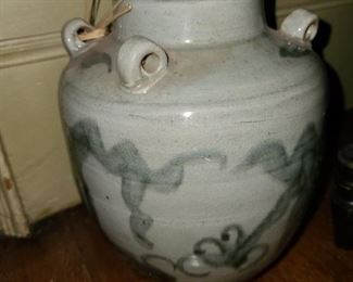 Antique Handmade Asian Vase