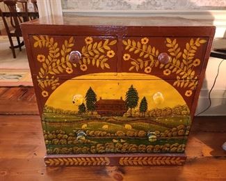 Beautiful Handpainted Country Themed Dresser