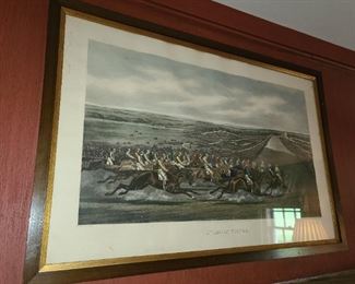Tattenham Corner Horse Racing Framed Print
